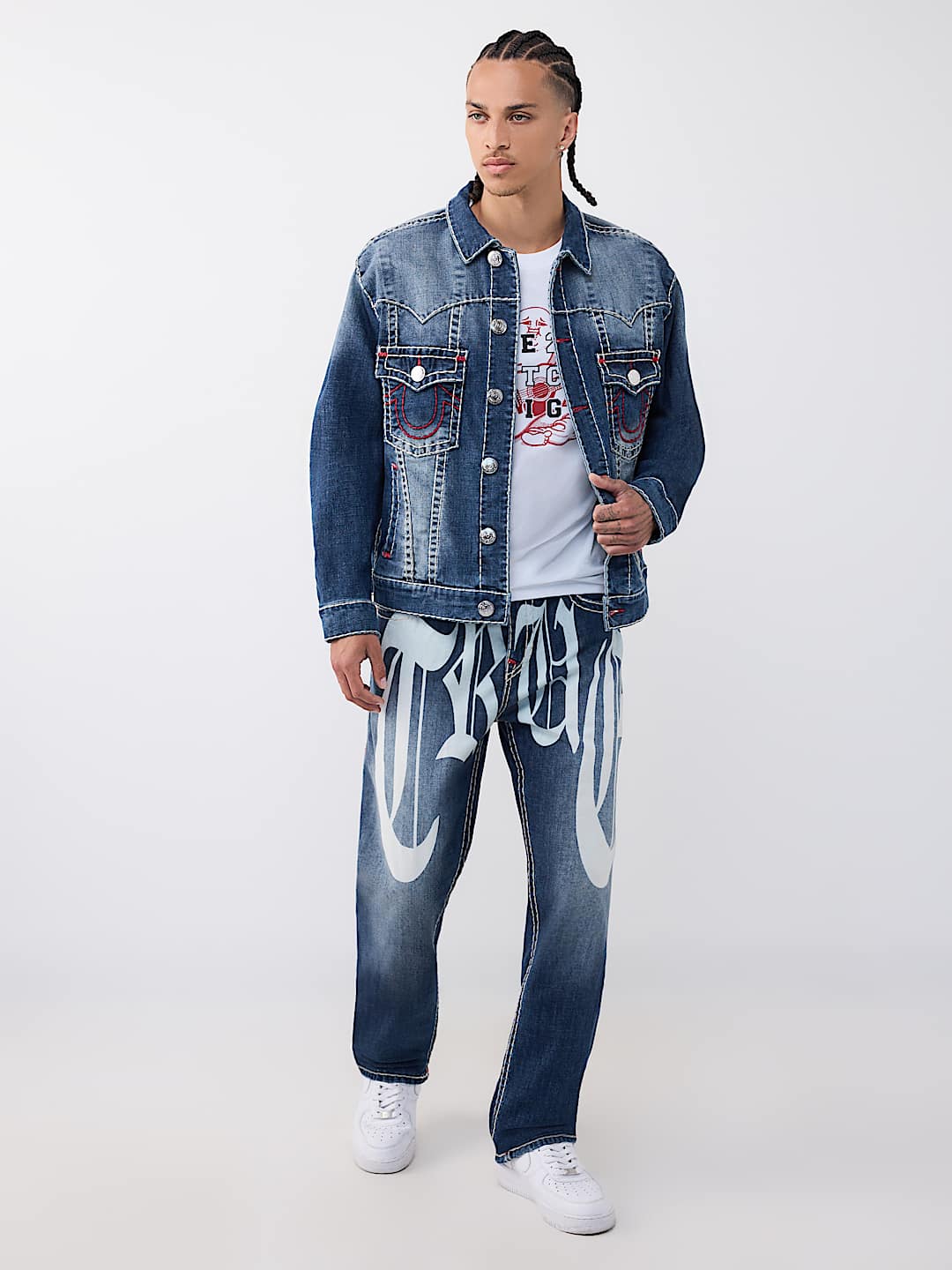 BOBBY SUPER T GRAPHIC FLAP BAGGY JEAN 32", image 6