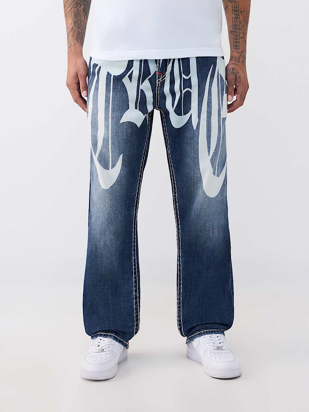 BOBBY SUPER T GRAPHIC FLAP BAGGY JEAN 32", image 1