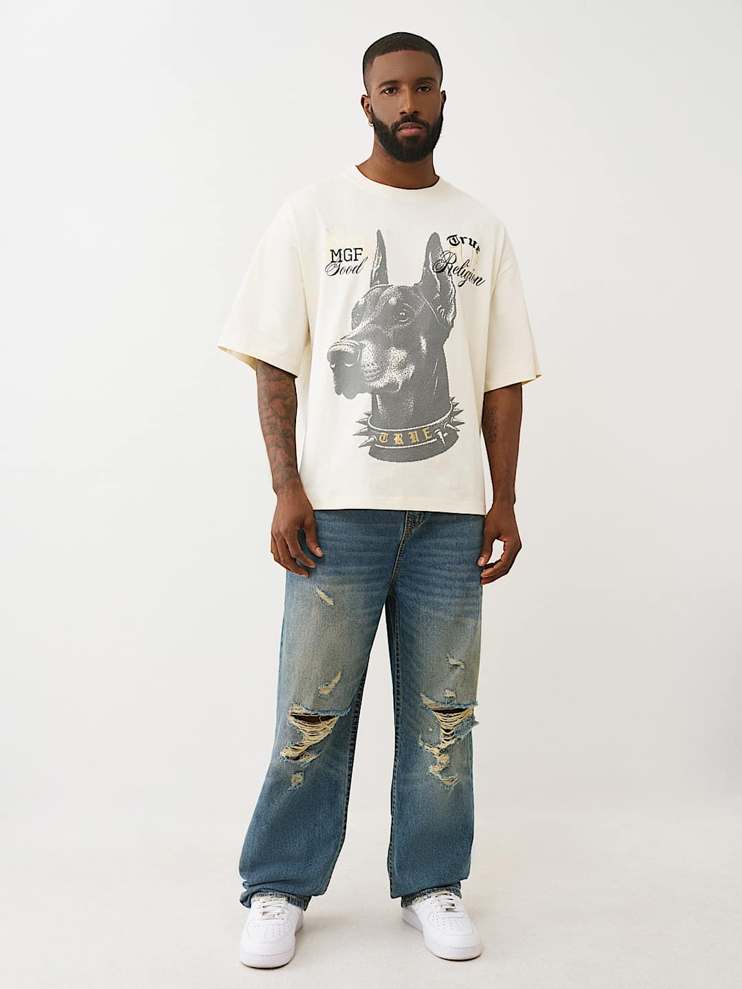 DISTRESSED BIG T SKATE JEAN, image 7