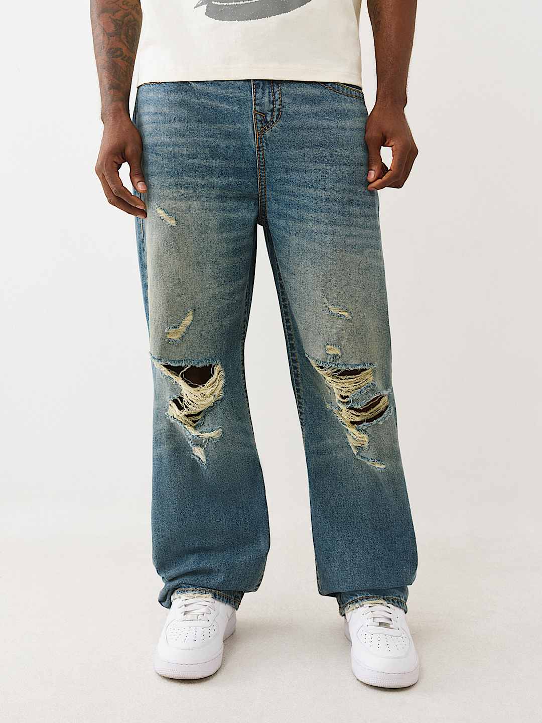 DISTRESSED BIG T SKATE JEAN, image 1