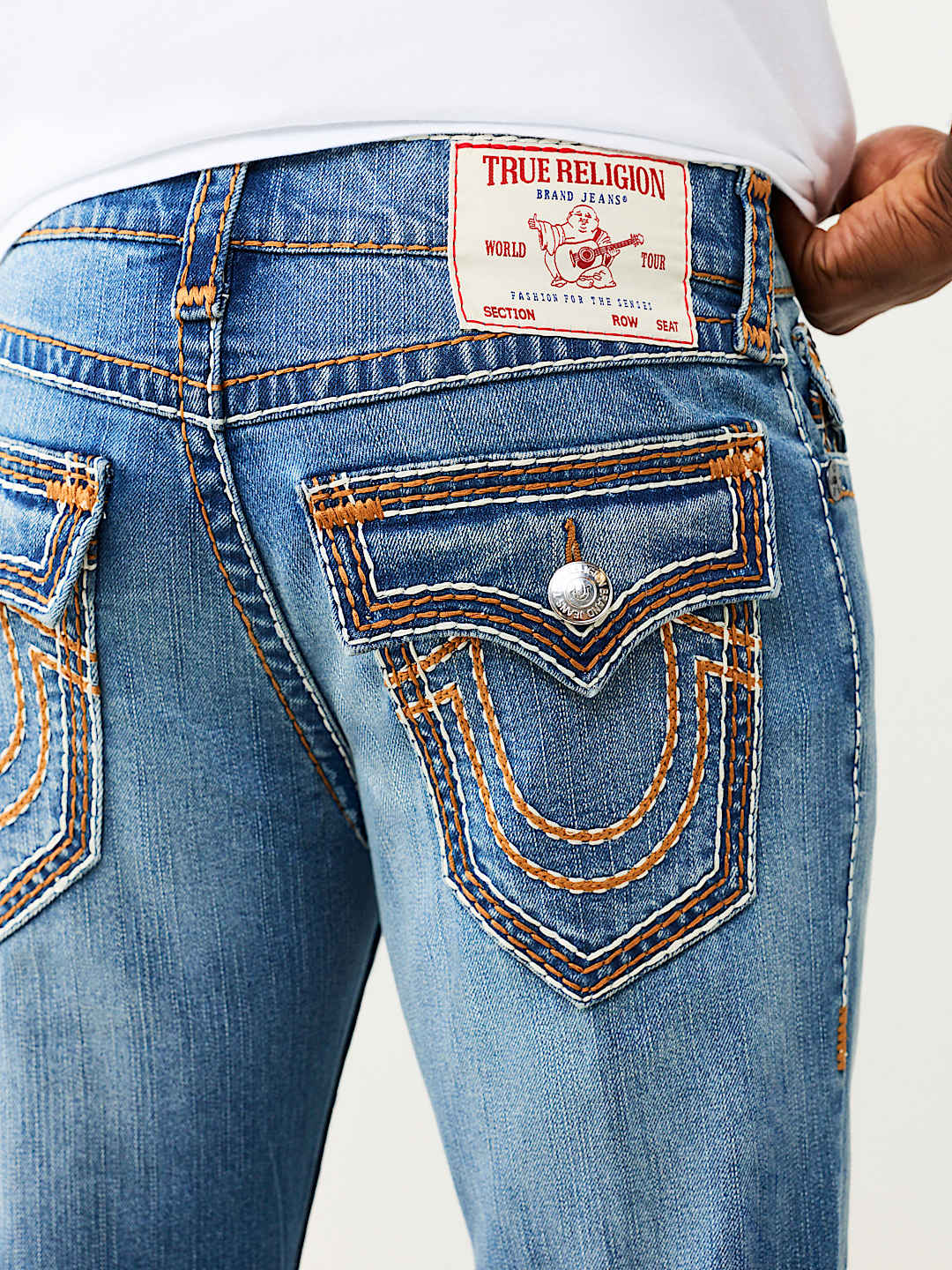 RICKY SUPER T ROPE STITCH FLAP STRAIGHT JEAN