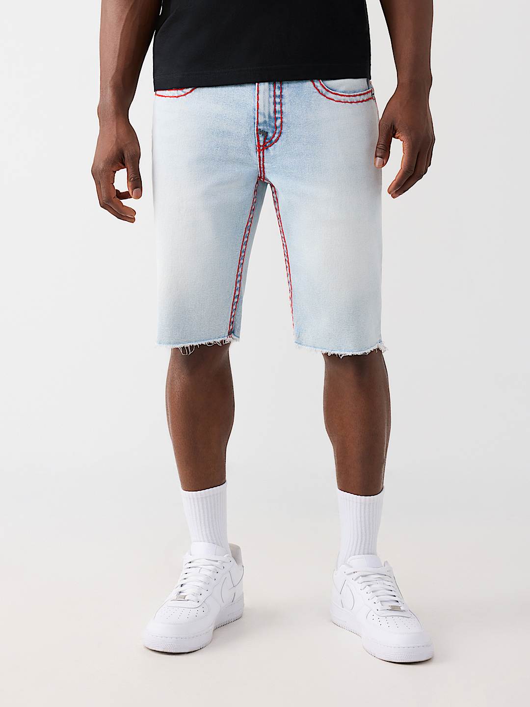 SHORTS RICKY S&Uacute;PER T CON SOLAPAS Y DOBLADILLO DESHILACHADO, image 1