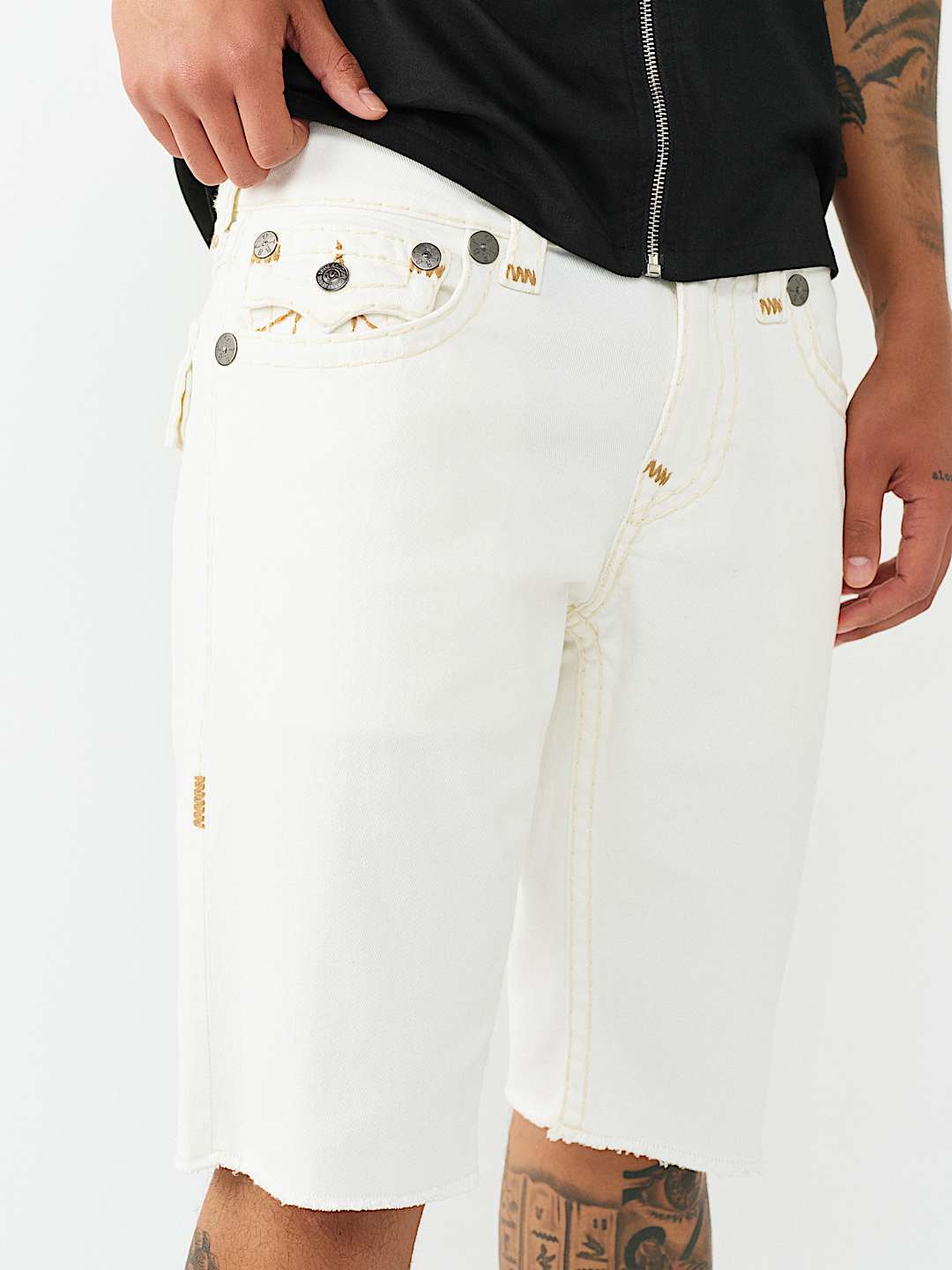 RICKY SUPER T FRAYED HEM FLAP SHORT, image 1