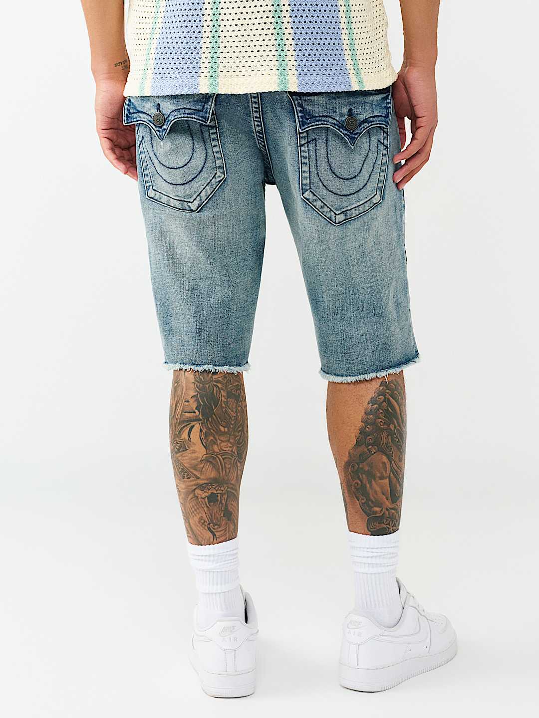 RICKY GRAPHIC FRAYED HEM FLAP SHORT, image 5