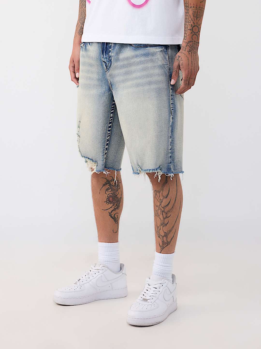 BOBBY DESTROYED HEM FLAP BAGGY SHORT, image 4