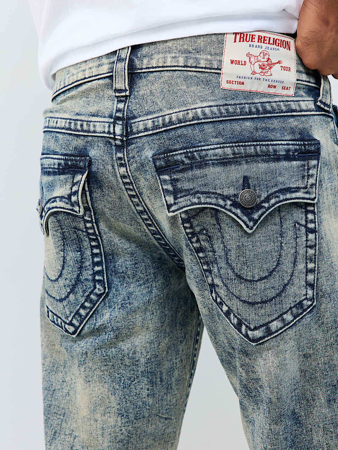 RICKY ACID WASH FLAP STRAIGHT JEAN 34"