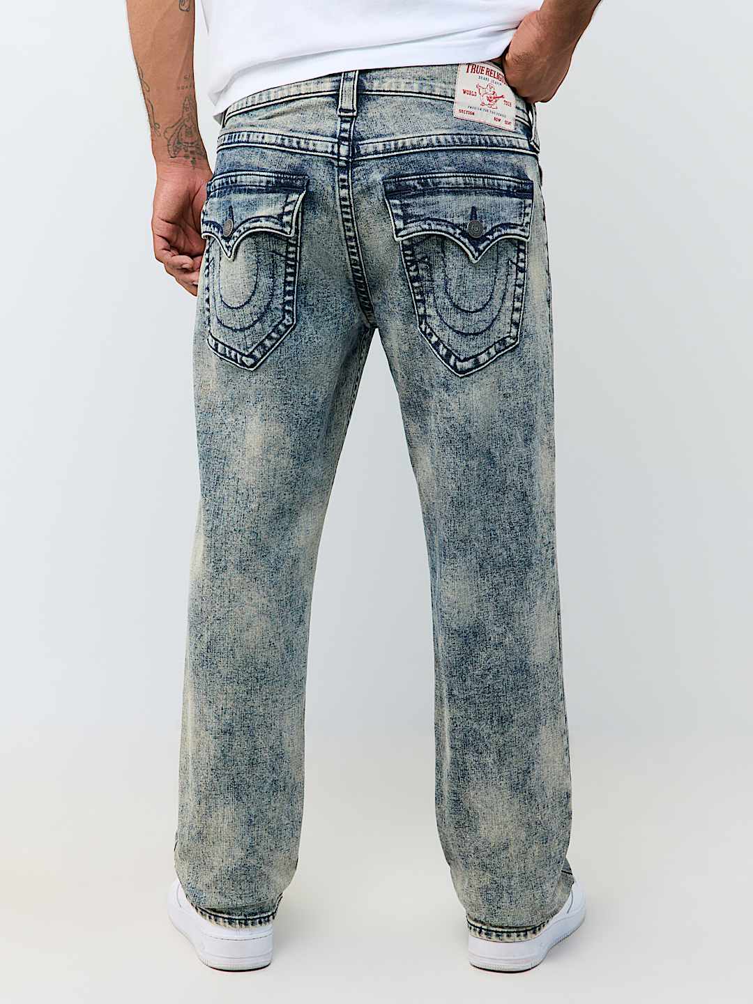 RICKY ACID WASH FLAP STRAIGHT JEAN 34"