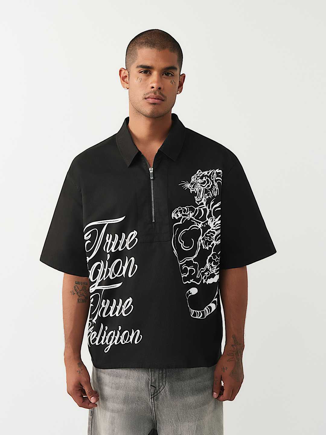 CAMISA DE TIGRE CON MEDIO CIERRE, image 2