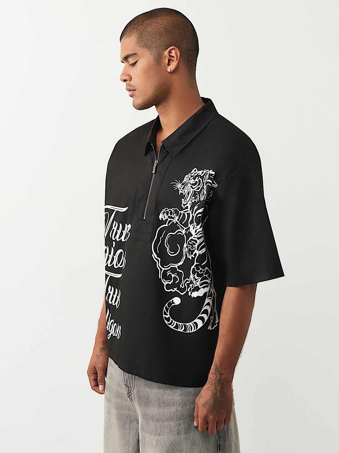 CAMISA DE TIGRE CON MEDIO CIERRE, image 3