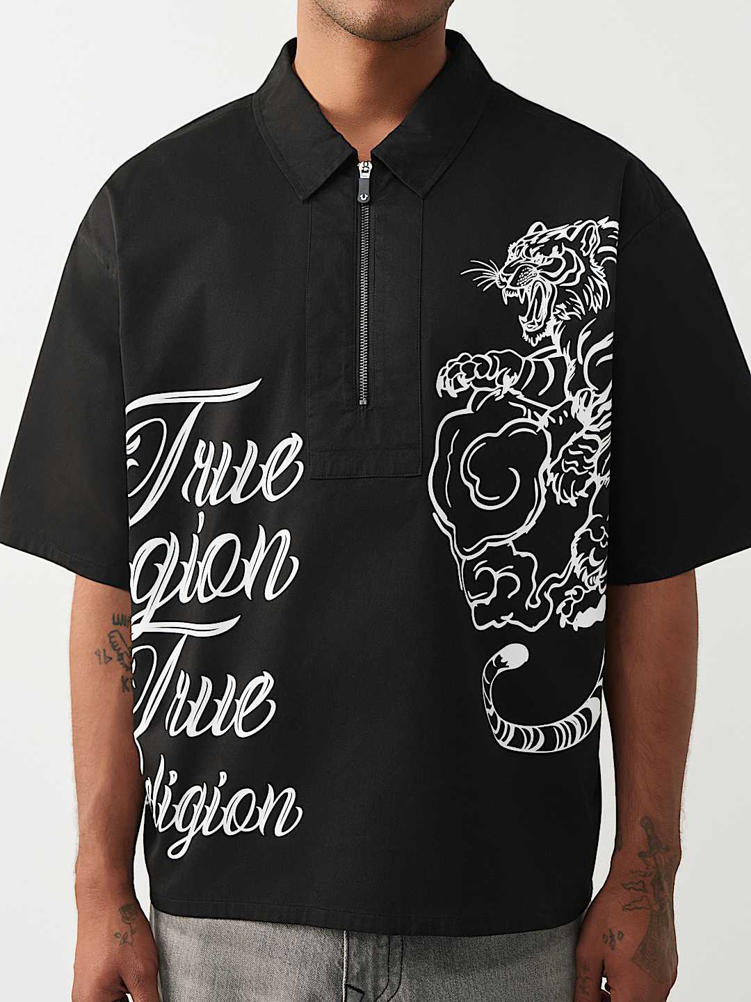 CAMISA DE TIGRE CON MEDIO CIERRE, image 1