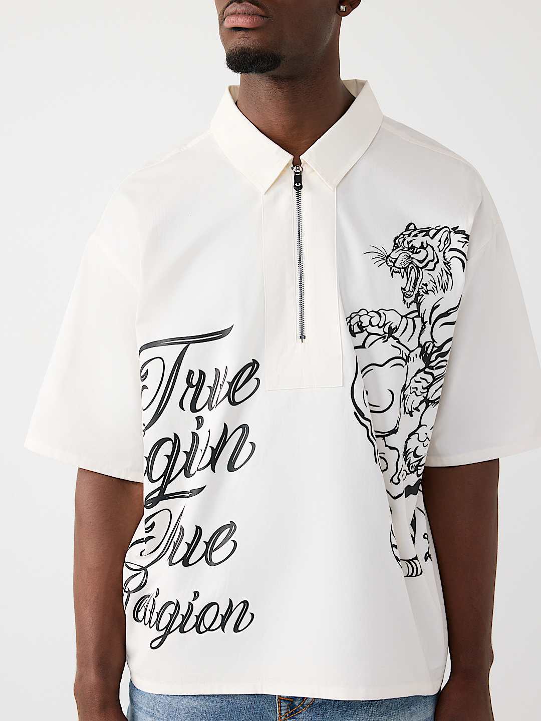 CAMISA DE TIGRE CON MEDIO CIERRE, image 2