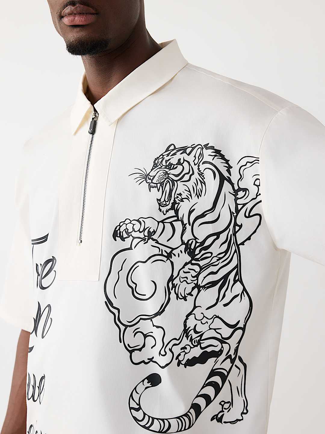 CAMISA DE TIGRE CON MEDIO CIERRE, image 4