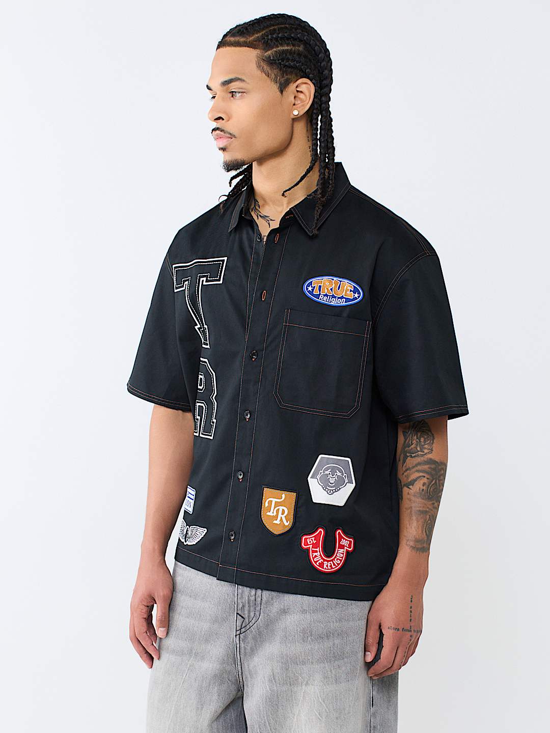 LOGO PATCHWORK SHIRT