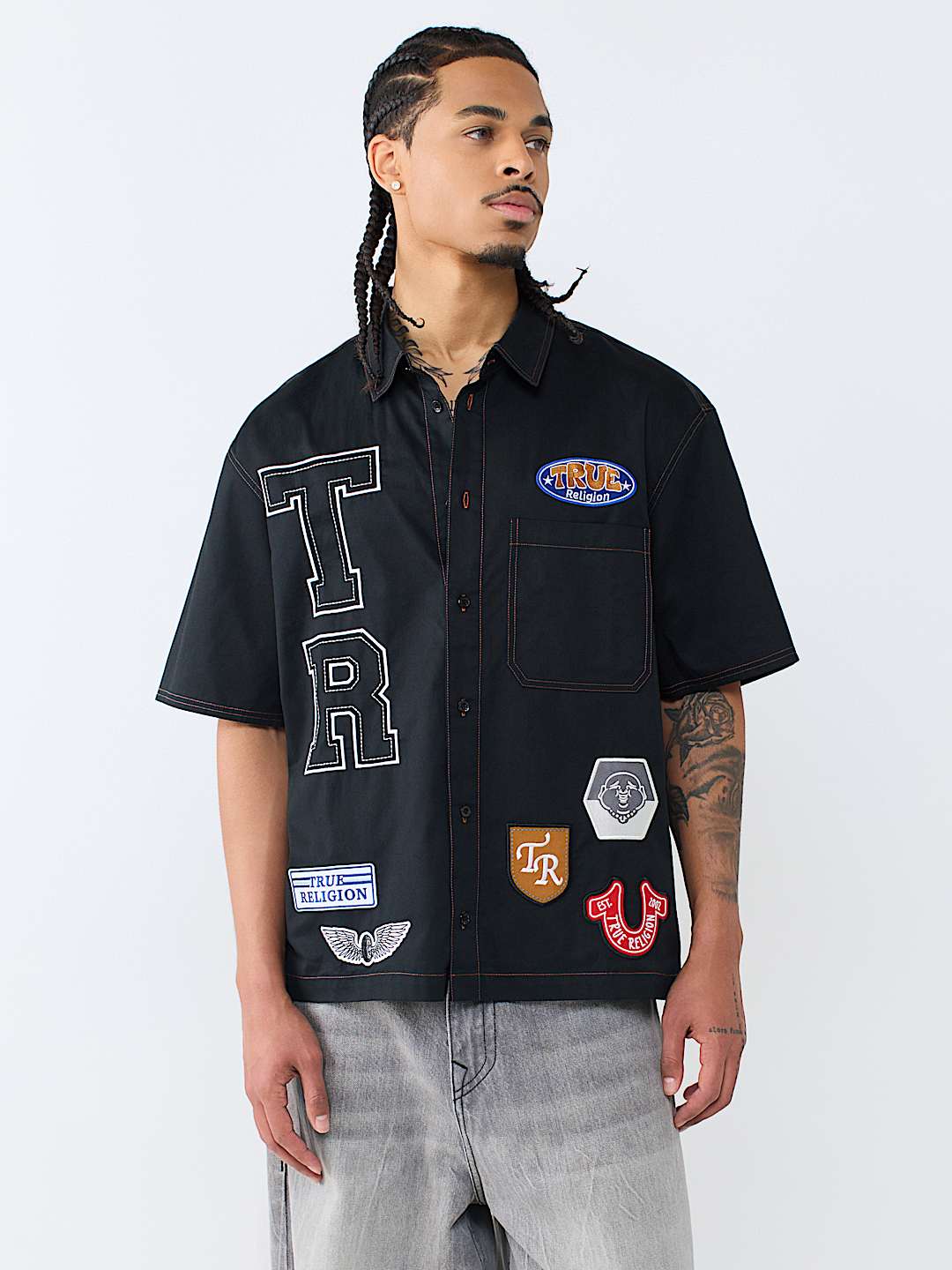 LOGO PATCHWORK SHIRT