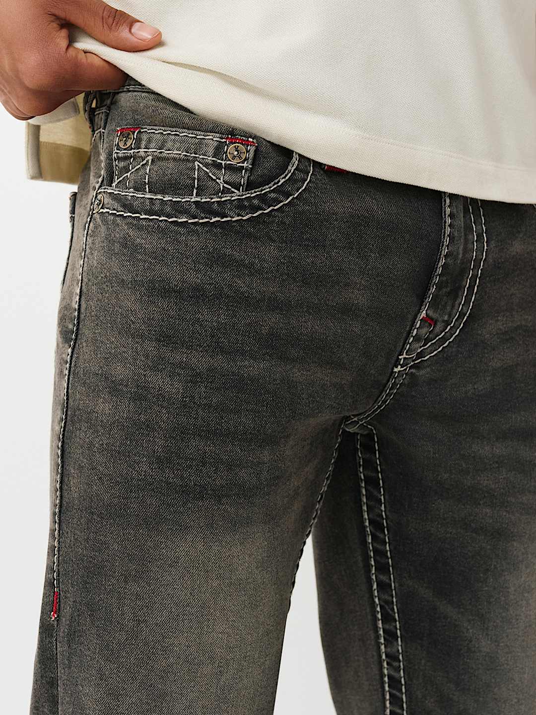 BILLY BIG T EMBROIDERED POCKET BOOTCUT JEAN, image 4