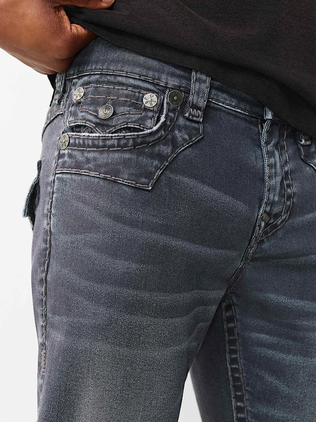 RICKY SUPER T JIMMY FLAP STRAIGHT JEAN 34", image 4