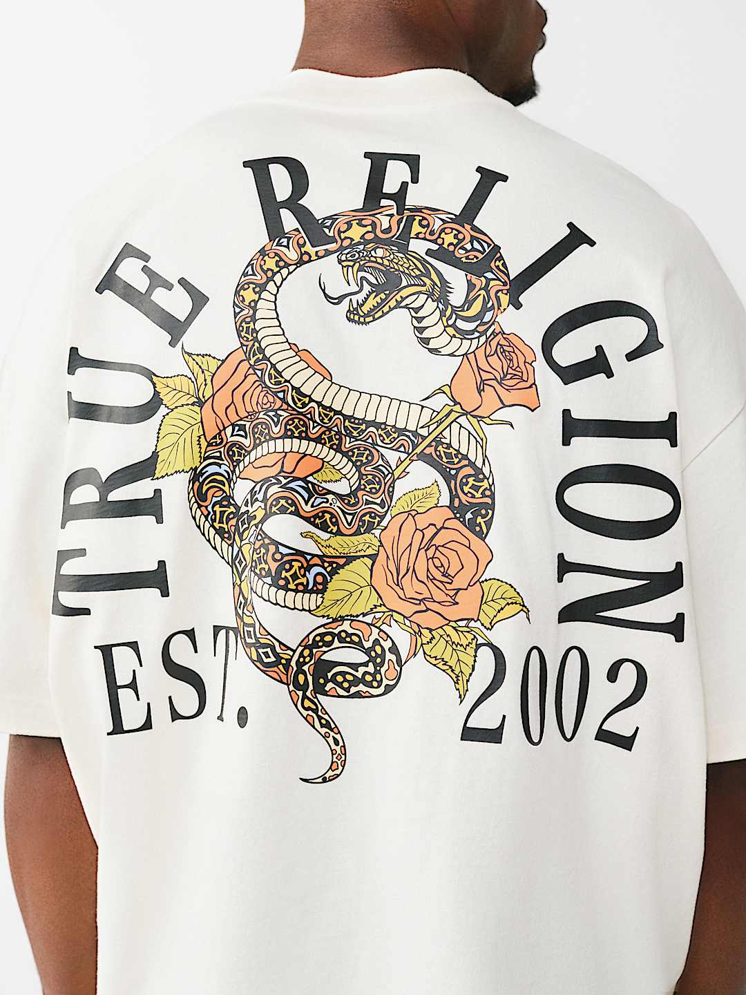 FLORAL SNAKE HEAVYWEIGHT OVERSIZED TEE, image 1
