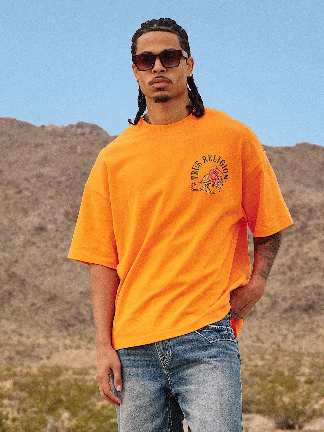 FLORAL SNAKE HEAVYWEIGHT OVERSIZED TEE, image 2