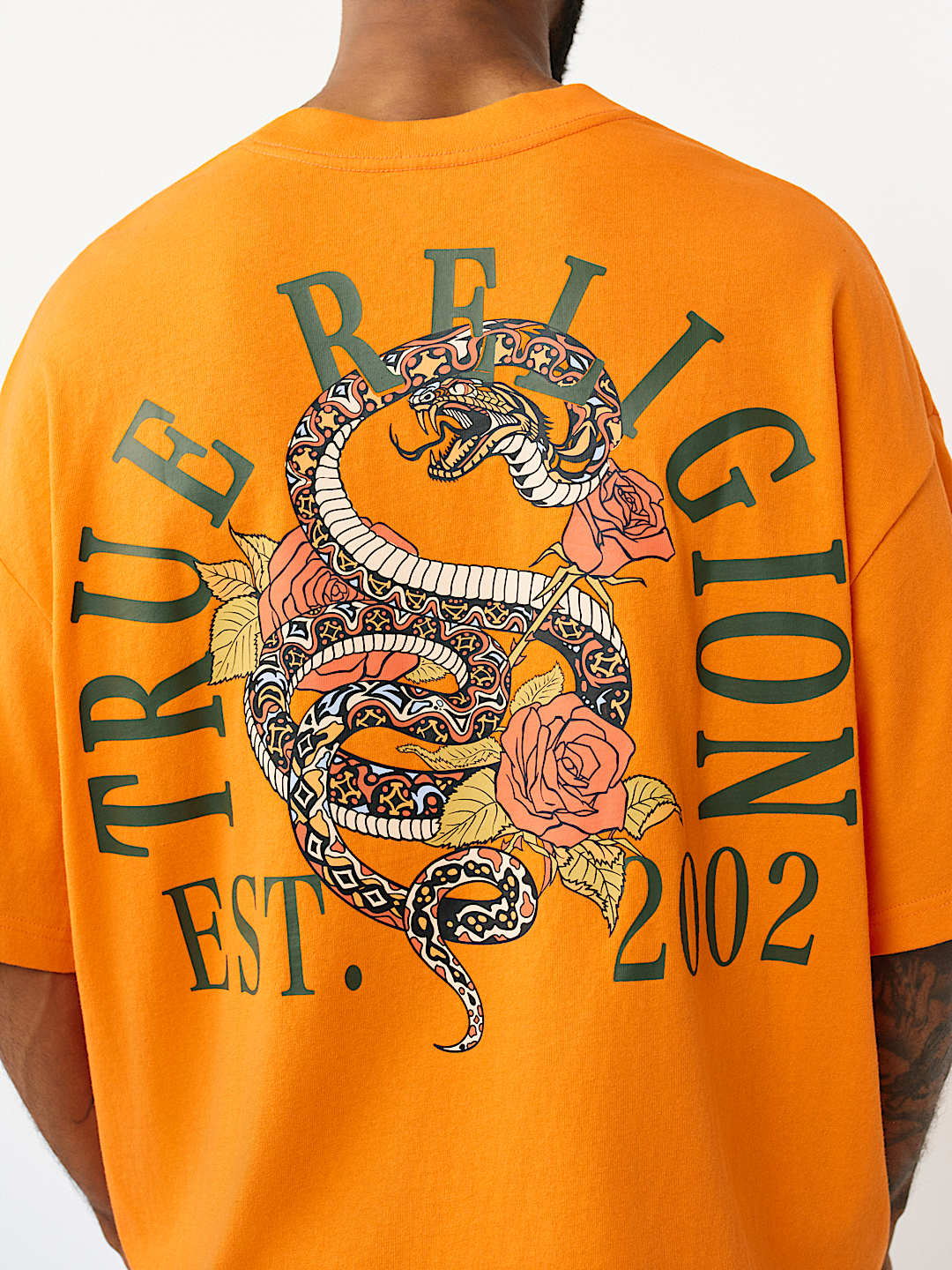 FLORAL SNAKE HEAVYWEIGHT OVERSIZED TEE, image 5