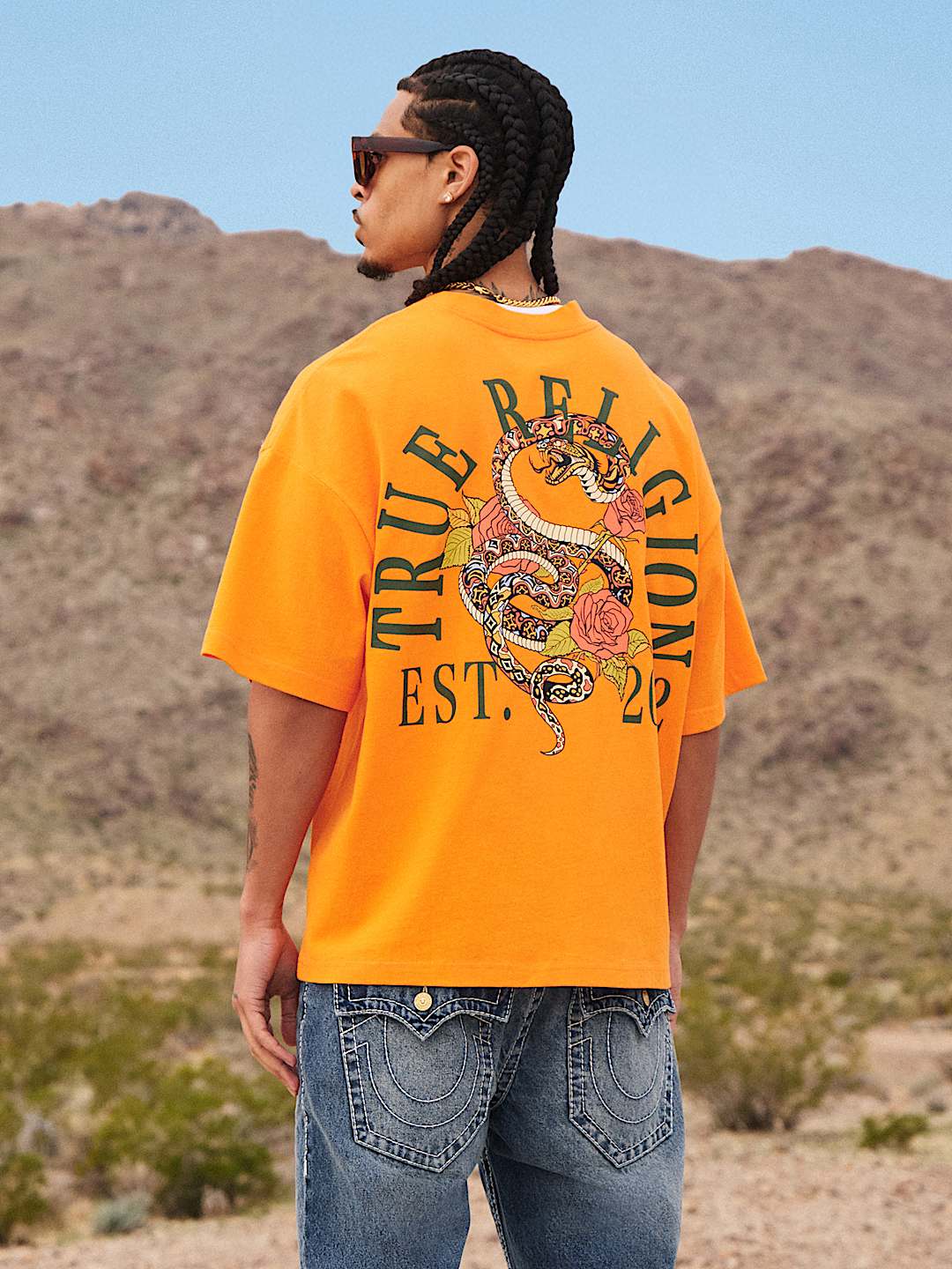 FLORAL SNAKE HEAVYWEIGHT OVERSIZED TEE, image 1