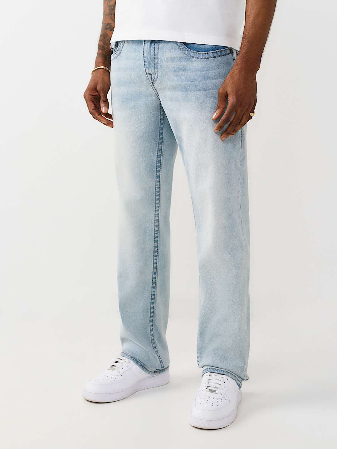 RICKY EMBROIDERED POCKET BIG T STRAIGHT JEAN 34", image 3
