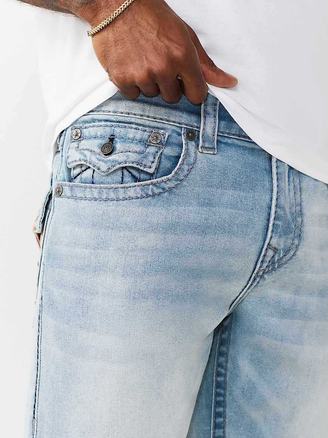 RICKY EMBROIDERED POCKET BIG T STRAIGHT JEAN 34", image 4