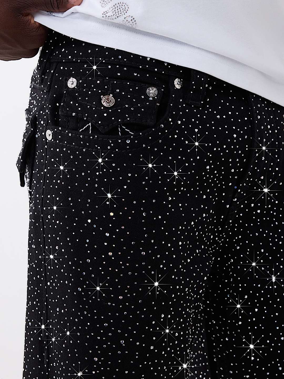 JEANS HOLGADOS BOBBY BIG T CON SOLAPAS Y DIAMANTES DE IMITACI&Oacute;N, image 4