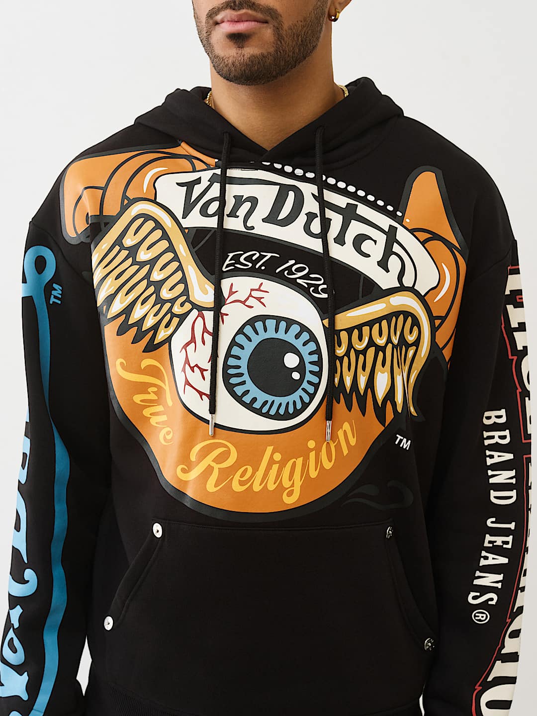 TRUE RELIGION X VON DUTCH LOGO HOODIE, image 5