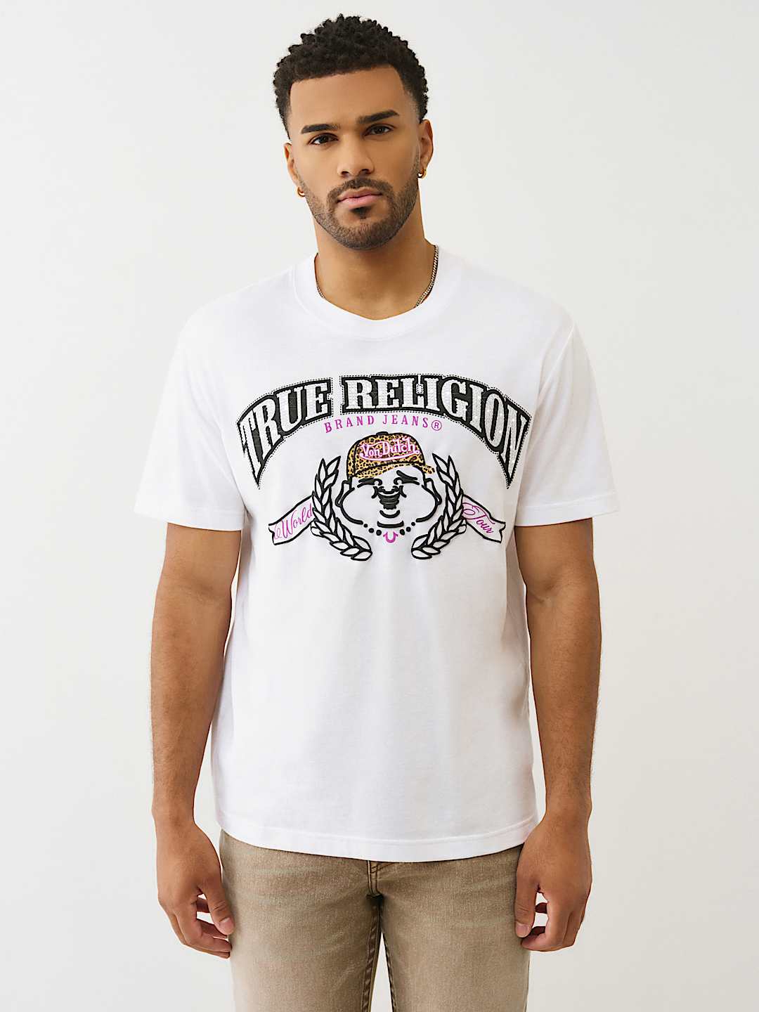 TRUE RELIGION X VON DUTCH RHINESTONE LOGO TEE, image 7