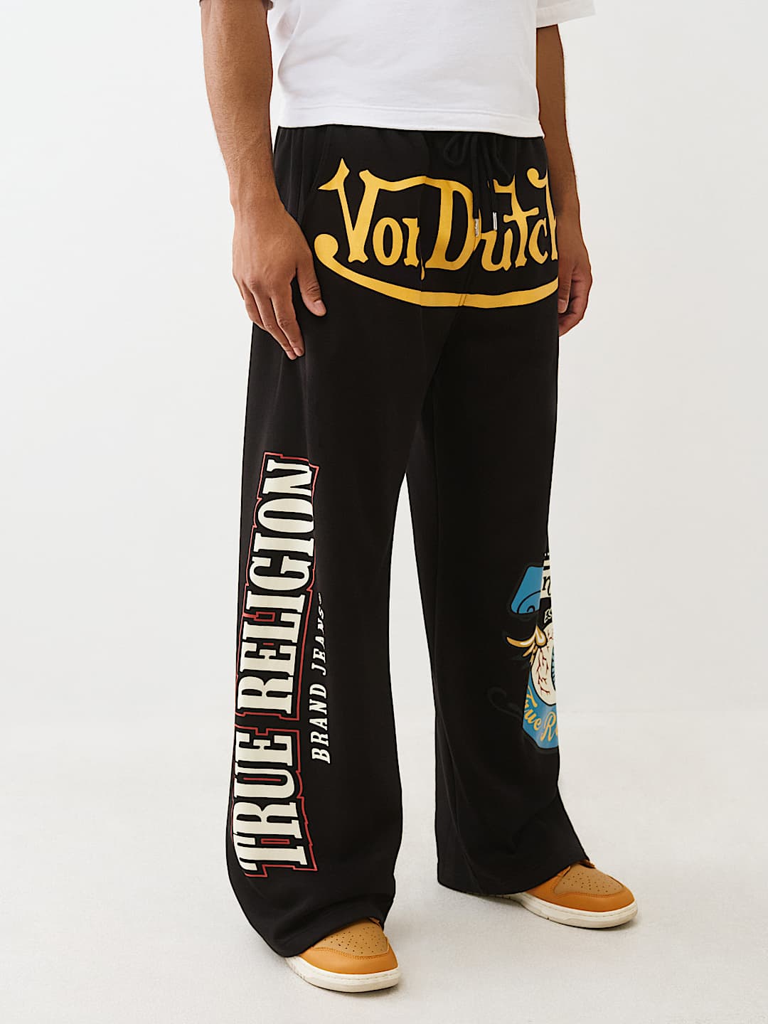 TRUE RELIGION X VON DUTCH LOGO BAGGY SWEATPANT - Black | True Religion