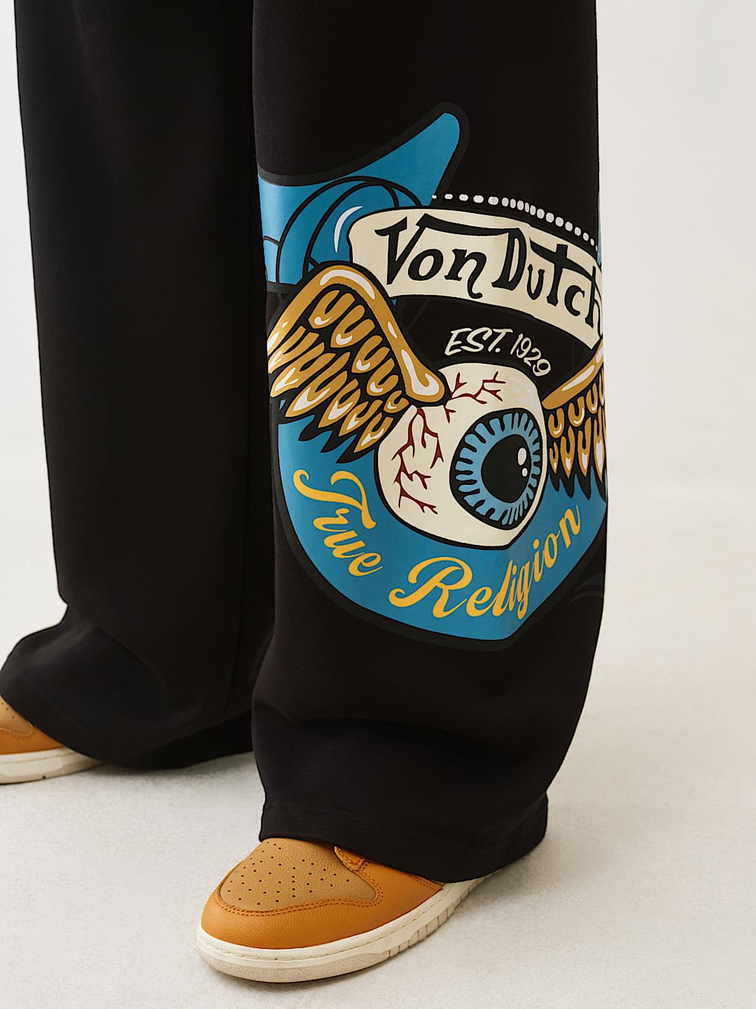 TRUE RELIGION X VON DUTCH LOGO BAGGY SWEATPANT, image 6