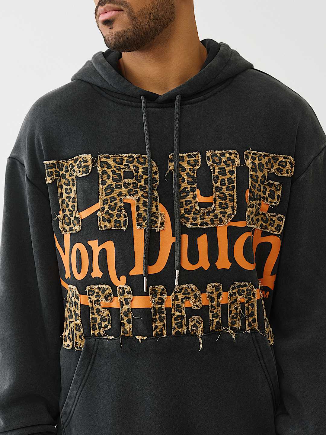 TRUE RELIGION X VON DUTCH LEOPARD PRINT LOGO HOODIE, image 2