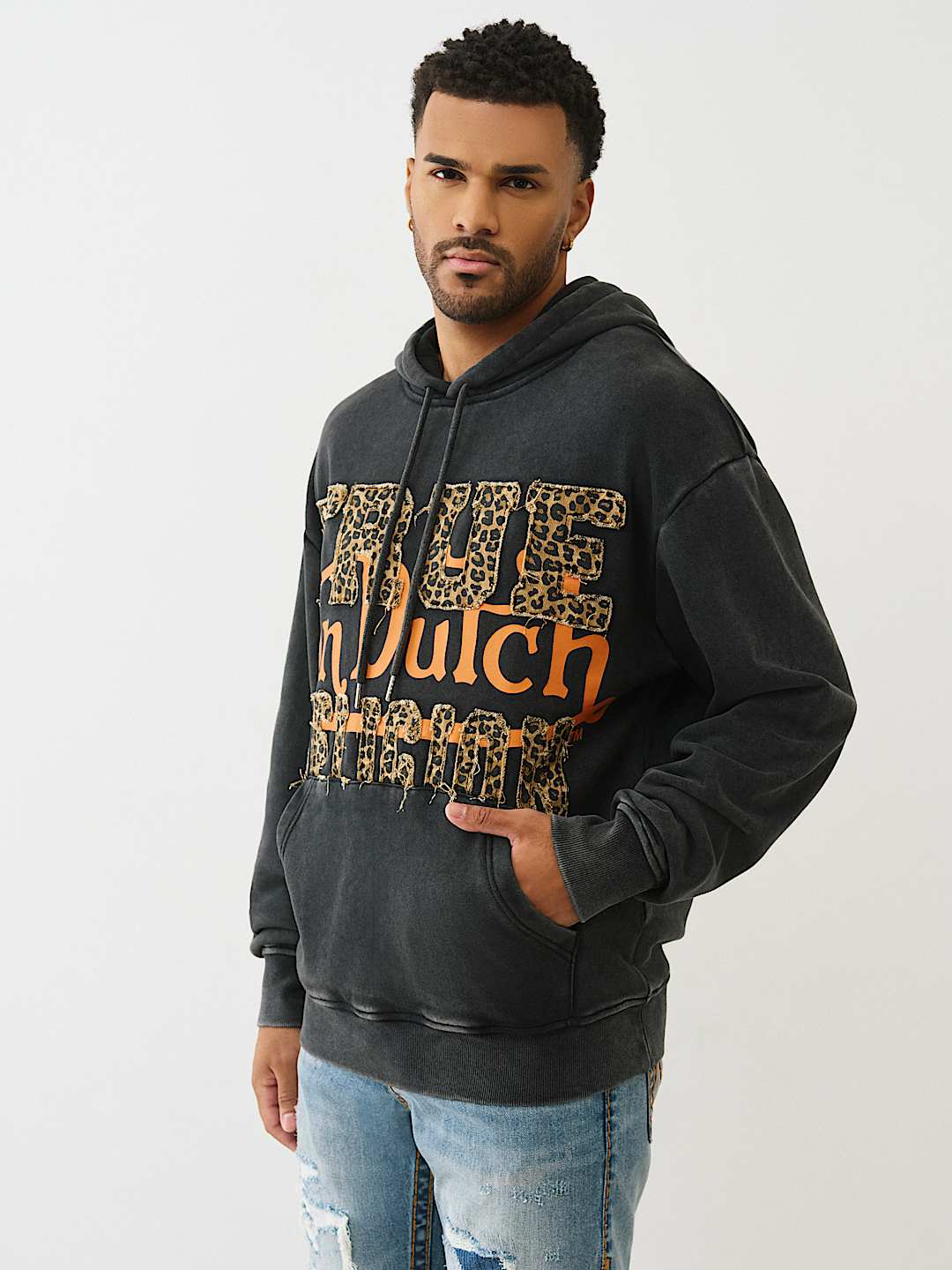 TRUE RELIGION X VON DUTCH LEOPARD PRINT LOGO HOODIE, image 3