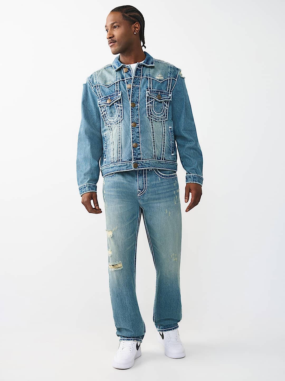 JIMMY ROPE STITCH OVERSIZED DENIM JACKET, image 6