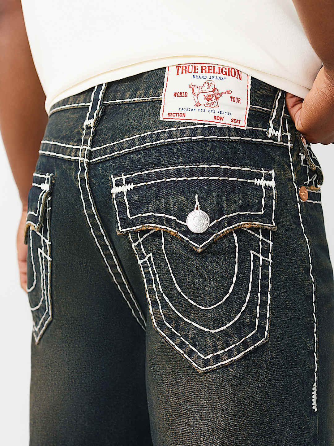 VINNY SUPER T FRAYED HEM FLAP ULTRA BAGGY SHORT, image 2