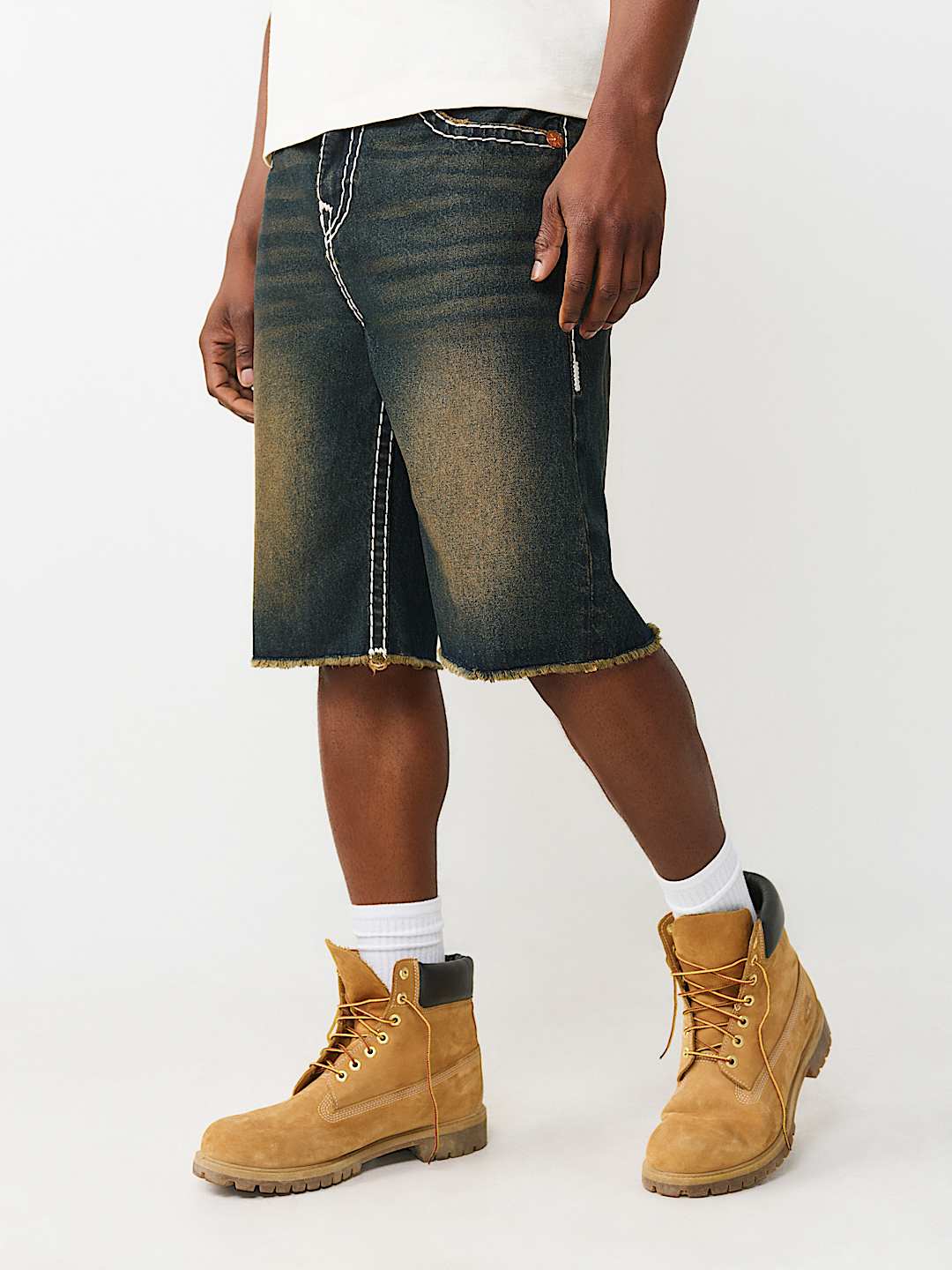 VINNY SUPER T FRAYED HEM FLAP ULTRA BAGGY SHORT, image 3