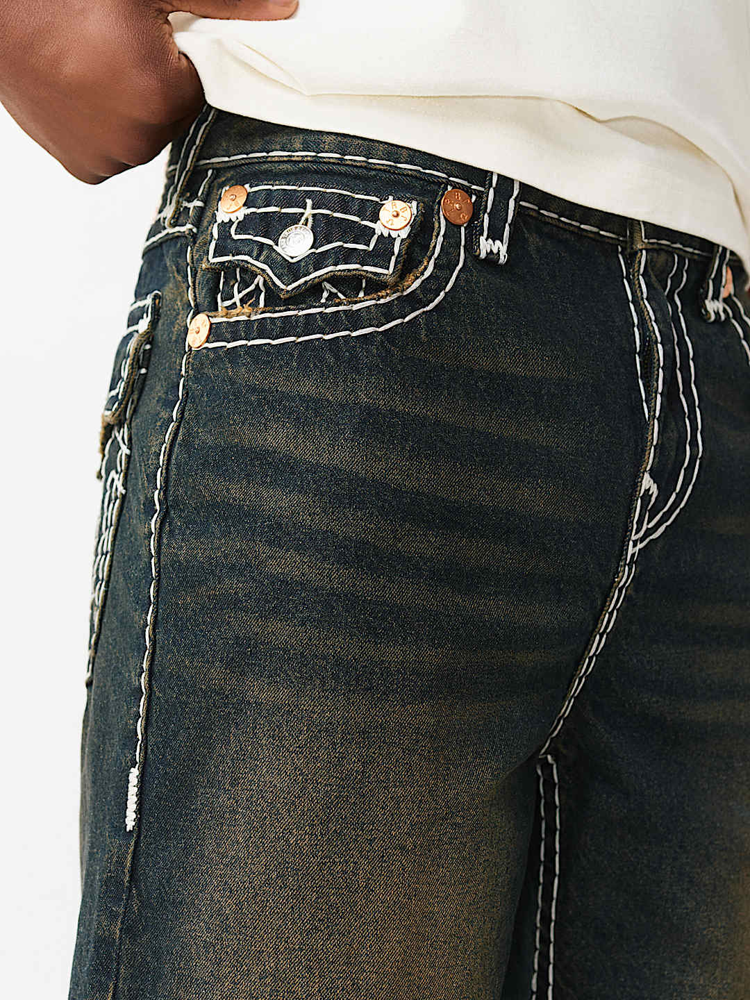 VINNY SUPER T FRAYED HEM FLAP ULTRA BAGGY SHORT, image 4