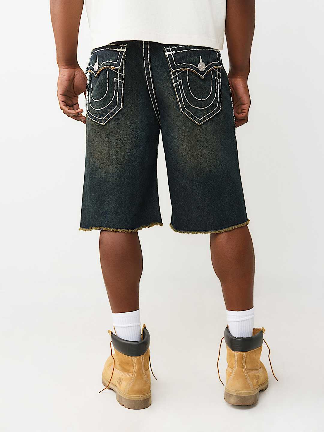 VINNY SUPER T FRAYED HEM FLAP ULTRA BAGGY SHORT, image 5