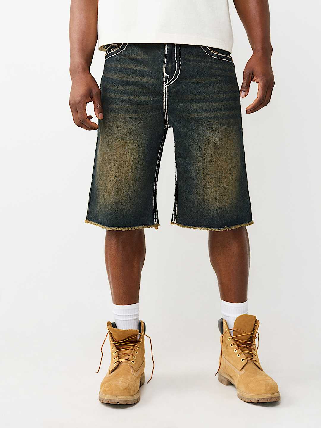 VINNY SUPER T FRAYED HEM FLAP ULTRA BAGGY SHORT, image 1