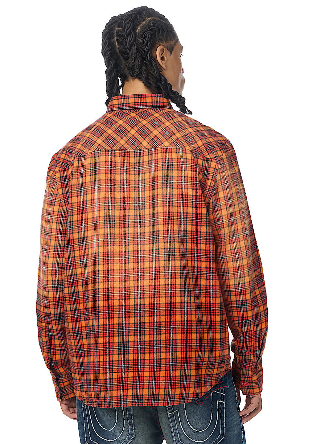 LONG SLEEVE SPRAYED FLANNEL SHIRT