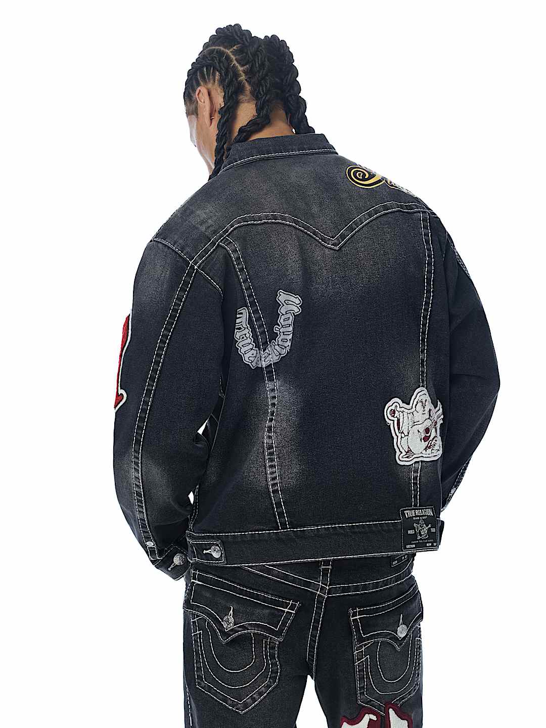 JIMMY PATCH BIG T OVERSIZED DENIM JACKET