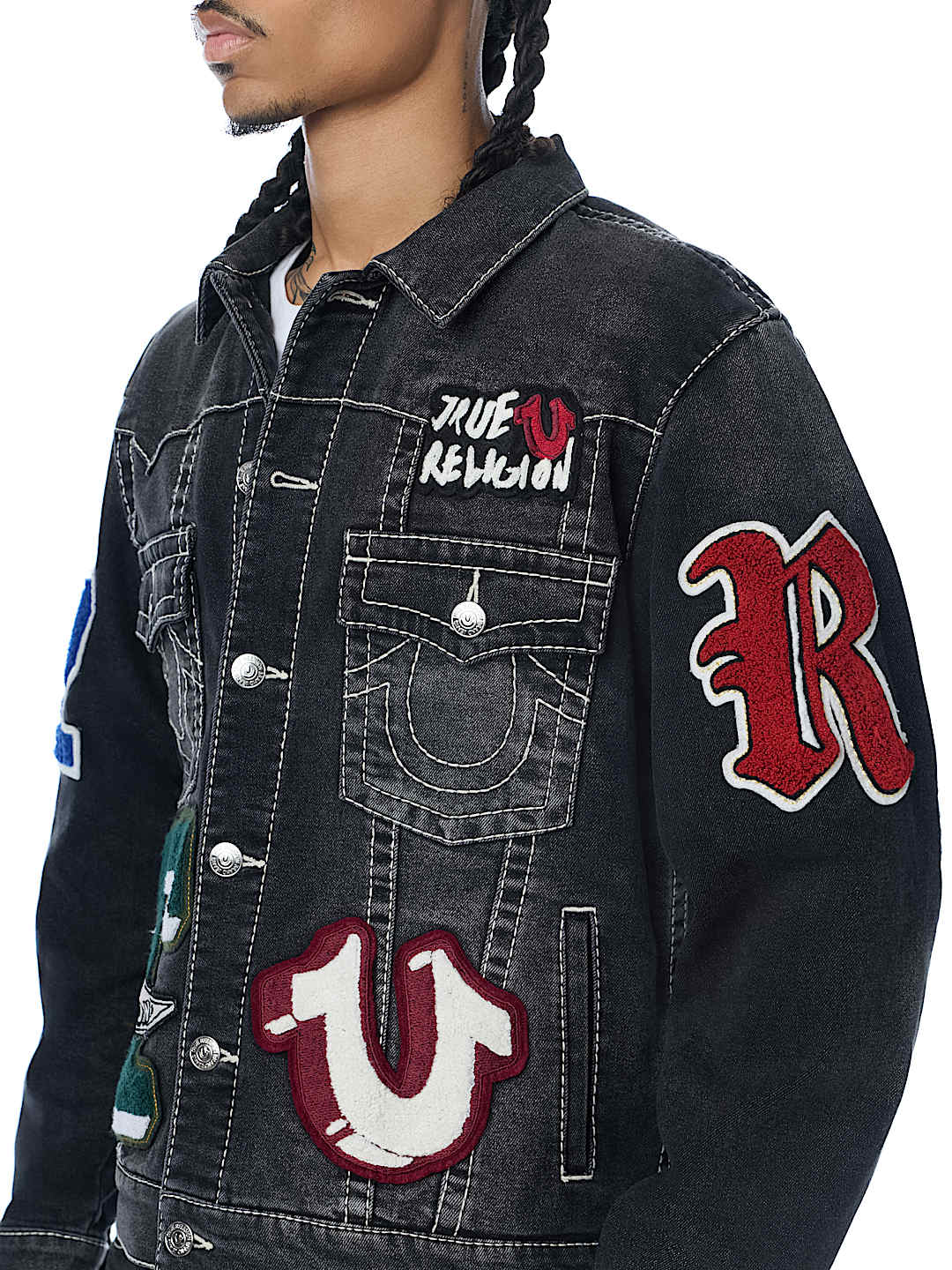 JIMMY PATCH BIG T OVERSIZED DENIM JACKET