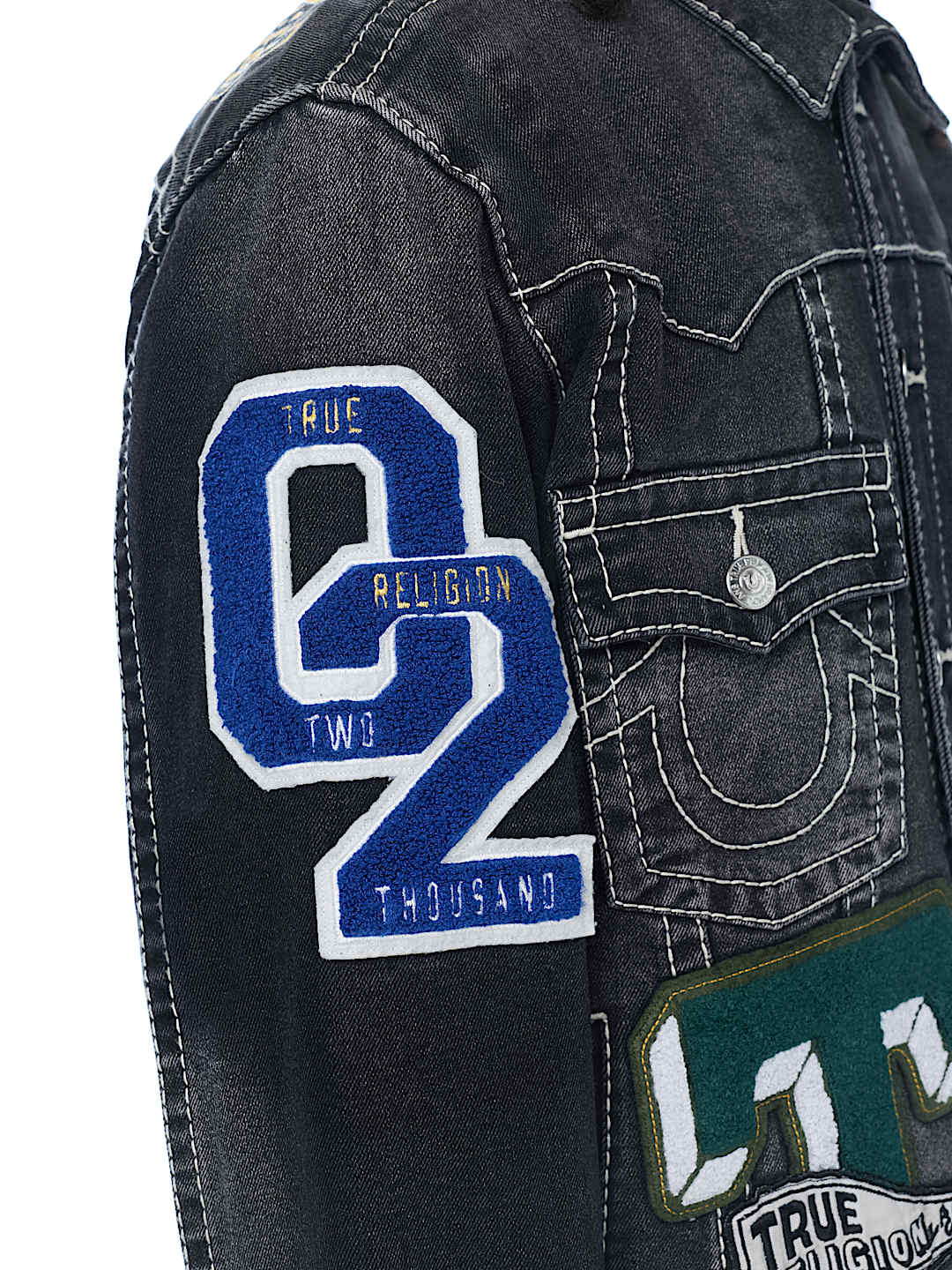 JIMMY PATCH BIG T OVERSIZED DENIM JACKET