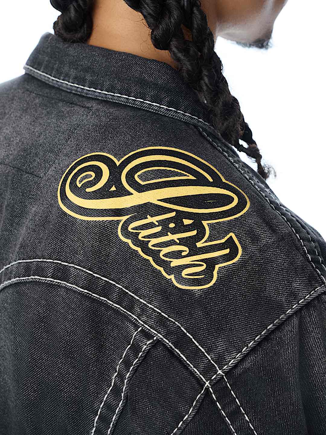 JIMMY PATCH BIG T OVERSIZED DENIM JACKET