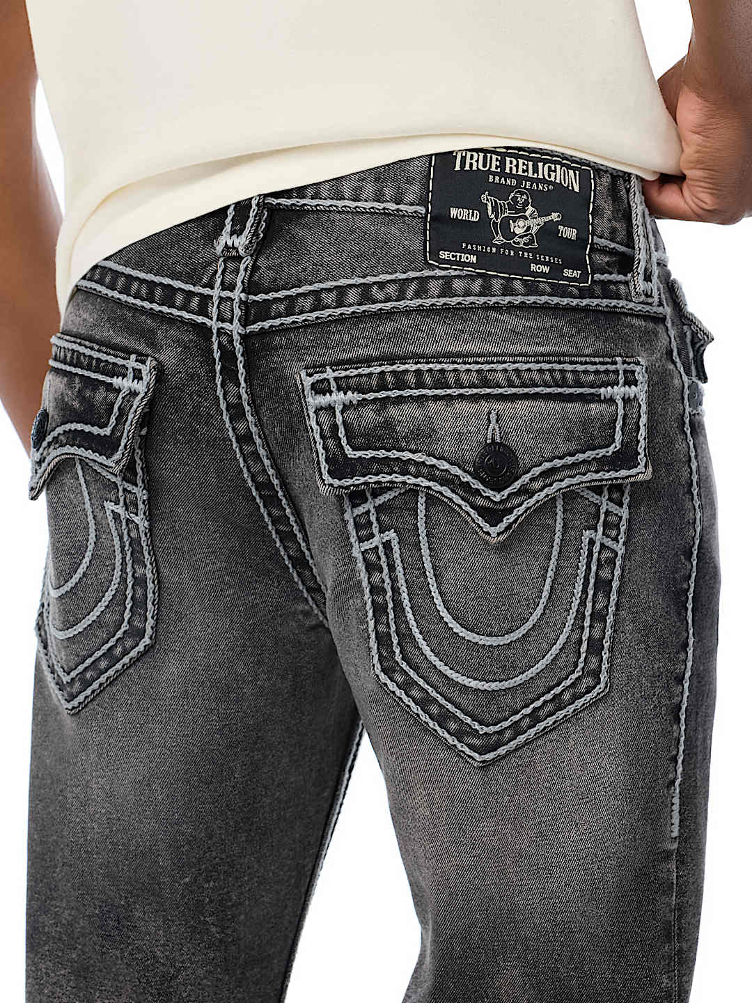 RICKY ROPE STITCH FLAP STRAIGHT JEAN 34