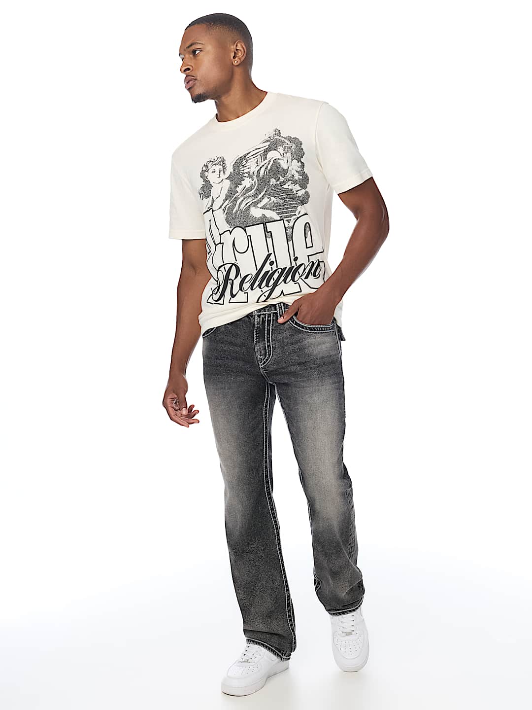 RICKY ROPE STITCH FLAP STRAIGHT JEAN 34"