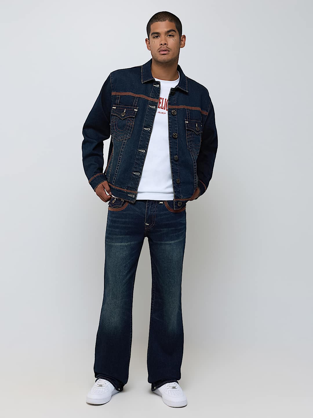 BILLY SUPER FLATLOCK FLAP BOOTCUT JEAN 34"