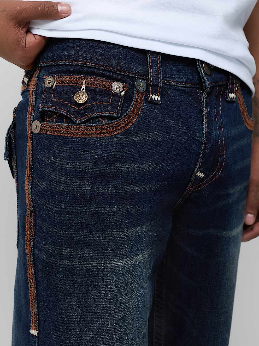BILLY SUPER FLATLOCK FLAP BOOTCUT JEAN 34"