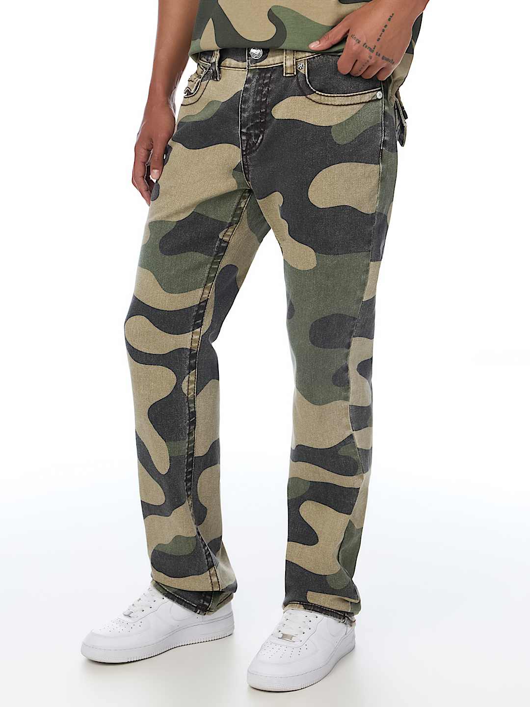 RICKY BIG T CAMO CANVAS STRAIGHT JEAN 34"