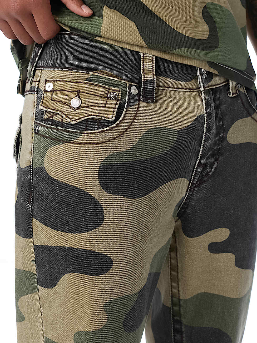 RICKY BIG T CAMO CANVAS STRAIGHT JEAN 34"
